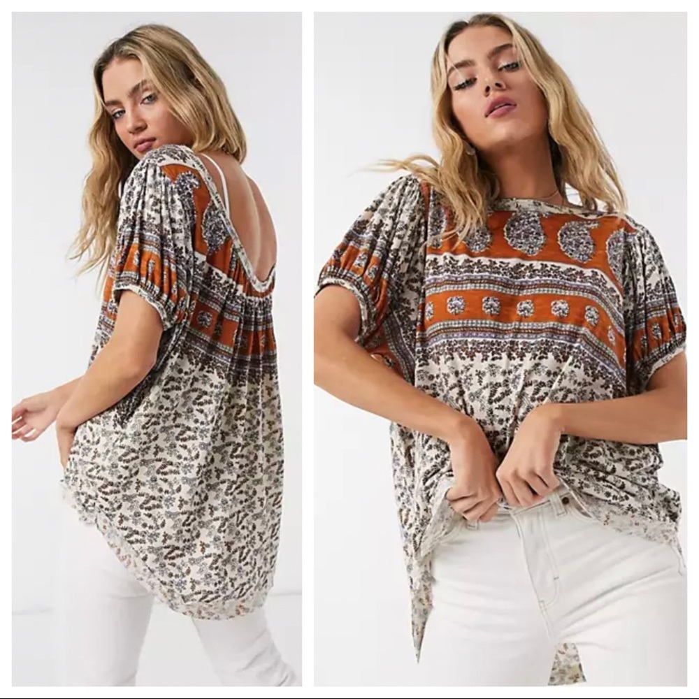 NWT Free People Paisley Top - Picture 3 of 9